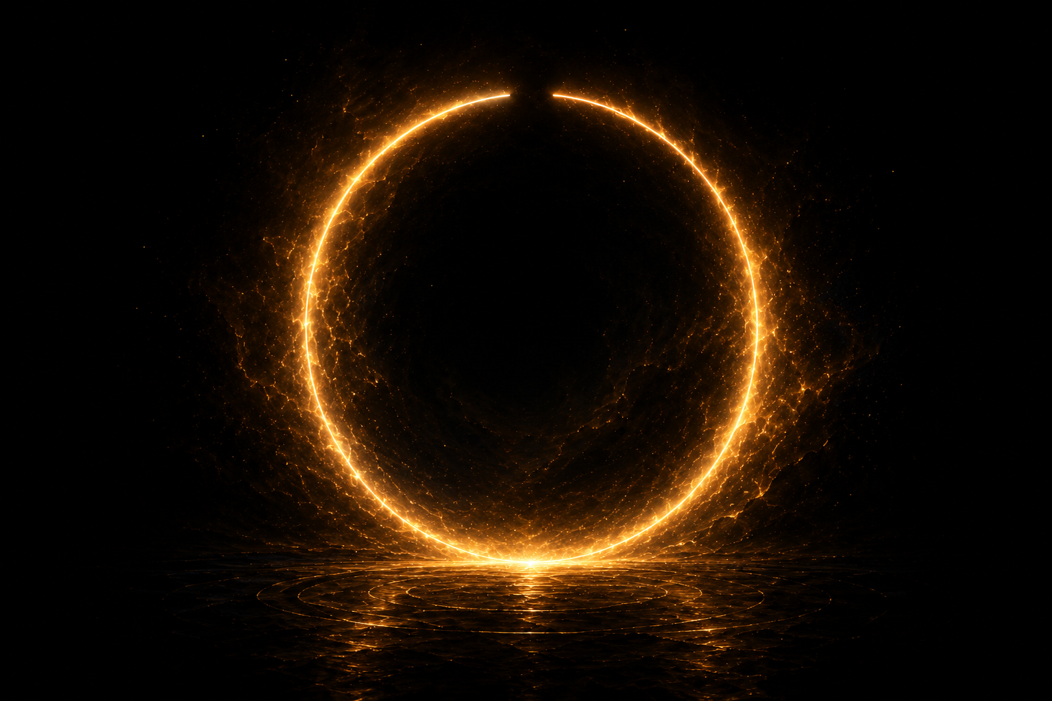The Mirror — glowing gold portal